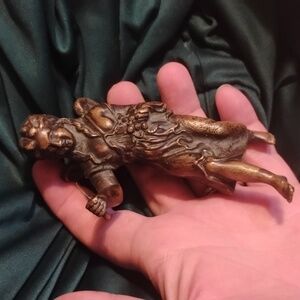 Vintage brass angle with knife